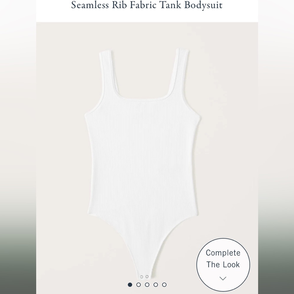 Abercrombie & Fitch seamless white tank bodysuit